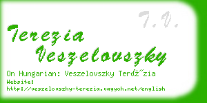 terezia veszelovszky business card